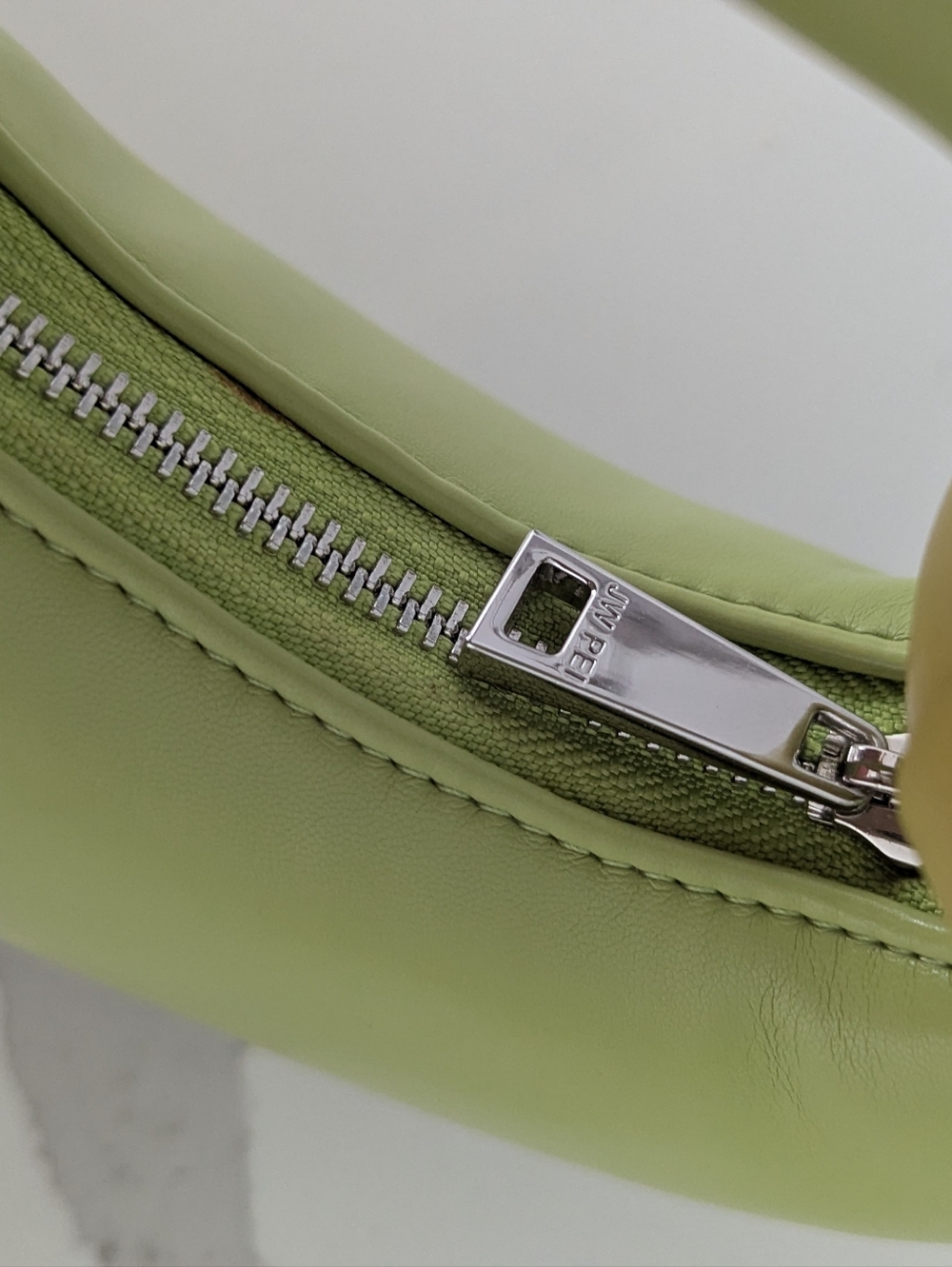 JW PEI Abacus Top Handle Bag Ring Accent Grass Green Sculptural vegan Purse - Picture 6 of 11